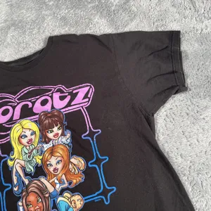 Y2K Tee Shirt SZ L Bratz 2000s Graphic Grunge Fairy Skater Black Neon MGA thumbnail 4