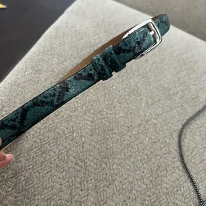 Amanda Smith Genuine Snake Skin Belt - Blue - Size S thumbnail 3