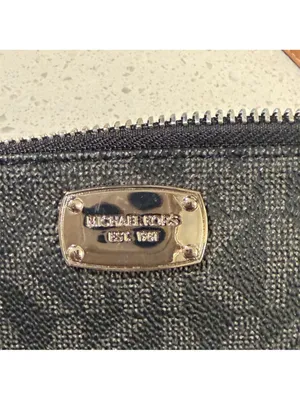 Michael Kors‎ Logo Belt Bag Black Gray Brown Waist Fanny Pack Purse Sz Medium thumbnail 6