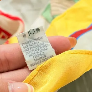 ECHO Vintage 100% Silk Made in Japan Scarf Summer Italian European‎ thumbnail 4