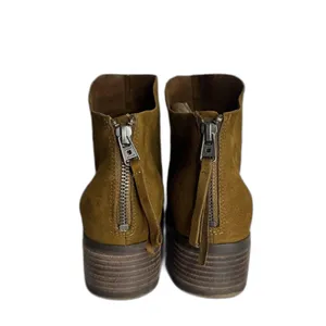 Lucky Brand Boots Womens Size 9.5M Suede Block Heel Ankle Zip‎ Western Shoes thumbnail 5