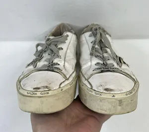 Golden Goose Size 41 Superstar Hi-Star Sneakers White Leather Zebra LTD 189/255 thumbnail 11