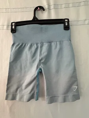 Gymshark Blue Ombre Women’s size S Seamless Biker Shorts Washed Gradient (A554) thumbnail 5