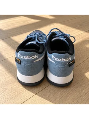 Reebok Classic Leather Cordura Blue Gray Suede Sneakers Women’s 6.5 thumbnail 3