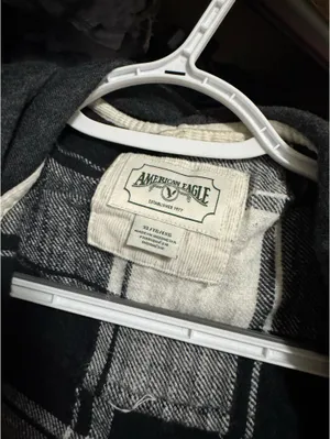 American Eagle Hooded Flannel Size XL thumbnail 2