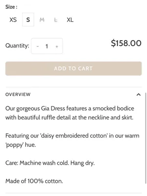 Rylee + Cru Gia Women’s Cotton Floral Burnt Orange Dress S thumbnail 5