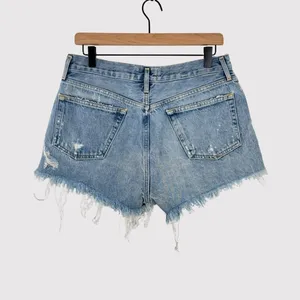AGOLDE Womens Shorts Blue Denim Parker Vintage Cut Off Distressed Jean Size 28 thumbnail 3