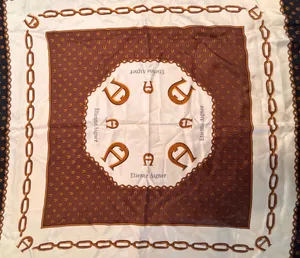 VINTAGE: Etienne Aigner | classic, square silk scarf thumbnail 7