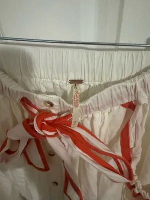 Free People 2pc Fischer White/Red Striped Crop Top & Skirt Set Womens XS thumbnail 5