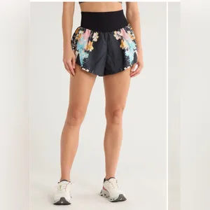 : Free People Movement Floral Running Shorts | High Rise 5” thumbnail 3