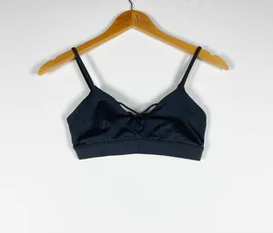 Alo Yoga Women's Interlace Strappy Athletic Work Out Sports Bra Gray XS thumbnail 1