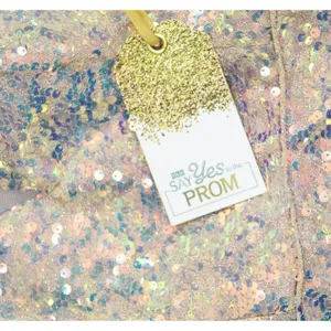 Say Yes To The Prom Back Iridescent Sequin Prom Dress Gown Pink / Multi 7 / 8 thumbnail 3