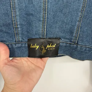 Vintage Baby Phat Y2K Denim‎ Jacket Studded Logo Back Leopard Cuff Jean Jacket thumbnail 8