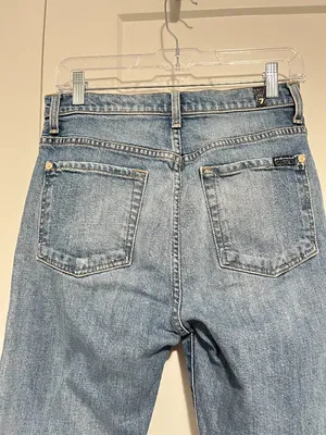 7 For All Mankind Size 29 Blue High Waist Josefina Boyfriend Jeans thumbnail 2