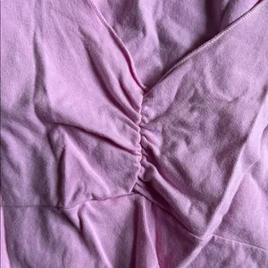 Brandy Melville Light Pink Ruched Short Sleeve Top thumbnail 3