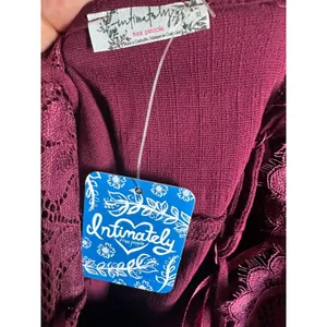 Free People Premonitions Bodycon Slip Dress Vetiver Bloom Purple Lace Boho‎ NWT thumbnail 6