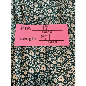As You Wish XL Teal Floral Wide Leg Jumpsuit Puff Sleeve Boho Romper‎ thumbnail 12