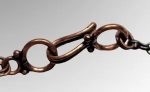 Antique copper hummingbird floral necklace thumbnail 4