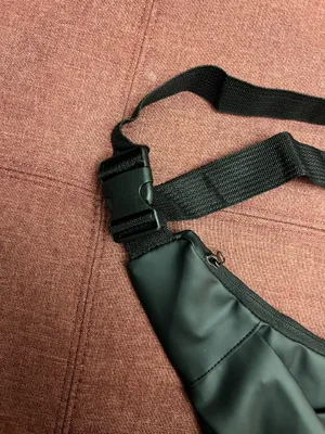 Amazon Adjustable Matte Black Shoulder Fanny Bag thumbnail 3