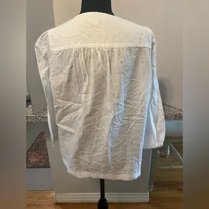 Madewell Lace Detail Blouse in White Women’s Size M thumbnail 2