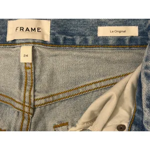 Frame Le Original High Rise Straight Leg Distressed Frayed Hem Jeans‎ Size 24x27 thumbnail 4