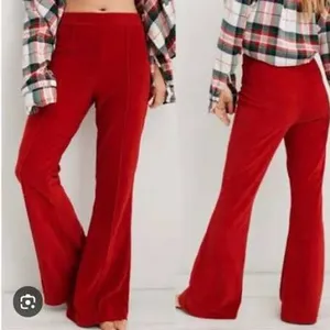 Aerie Flare Pants‎ Size S Regular Rust Orange Corduroy Ribbed Bell Bottom Leg thumbnail 4