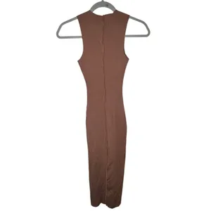 Naked Wardrobe All Snatched Up‎ Ribbed Midi Dress Brown Womens Large Sleeveless thumbnail 10