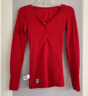 Aeropostale Red Ribbed Top thumbnail 5