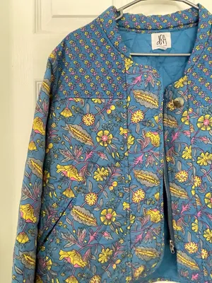 DRA Los Angeles floral quilted bomber jacket thumbnail 2