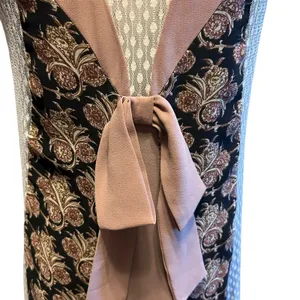 Ryu : Dress Womens Multi Fabric Beige A Line Lace Boho Cottage Back Bow SZ M Y2K thumbnail 7