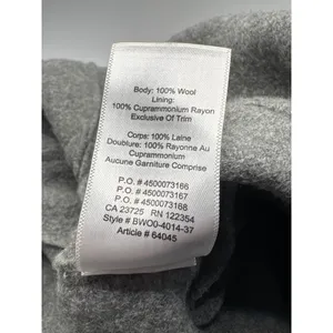 Aritzia Babaton Bonamici 100% Wool Gray Zip Coat Jacket‎ Size Small Minimalist thumbnail 9
