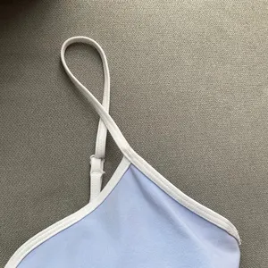 Alo Yoga Airbrush Refined Bra Tank Light Provence Blue/White M thumbnail 3