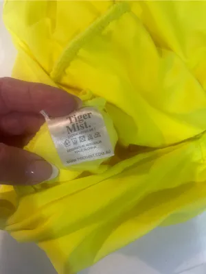 Tiger Mist Neon Yellow Strapless Ruched Bodycon Dress thumbnail 6