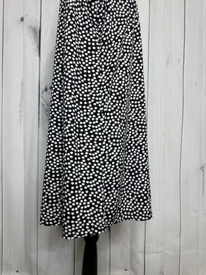 Annalee + Hope Women's Black White Sleeveless Dress Size Large Polka Dot thumbnail 6
