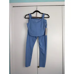 Harmony & Balance Blue Activewear Set Crop Top High Waist Leggings NWT‎ Small thumbnail 2