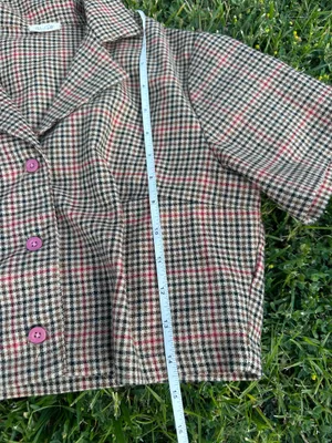 ✨Brandy Melville plaid cropped button up  thumbnail 2