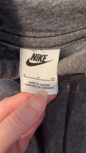 Nike Fleece Hoodie Pullover Grey Club Heather Sportswear Embroidered L thumbnail 3