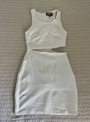 Macy's White Bodycon Cut Out Dress thumbnail 1