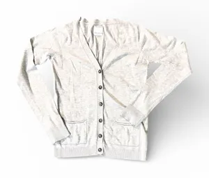 PULL & BEAR Light Gray Button Up Cardigan Sz M Size M thumbnail 1