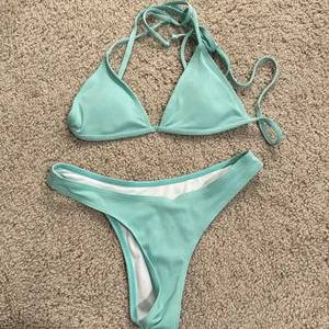 Textured Aqua Two Piece Bikini thumbnail 1