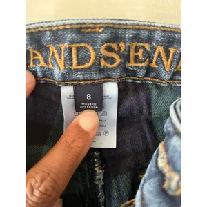 LL Bean Woman’s Mid-Rise Flannel Lined Medium Wash Jeans size 8 thumbnail 4