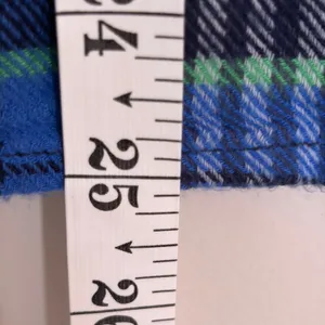 Aerie Blue Plaid Flannel Button Down Shirt Long Sleeve Small Boxy Fit thumbnail 5