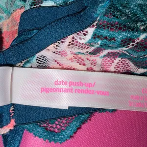 Victoria’s Secret PINK Tropical Teal Date Push Up V Wire Racerback Padded Bralette Small thumbnail 9