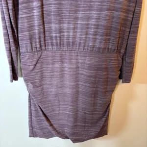 Athleta Beyond Soft Avenues Dress Plum Heathered‎ Knit Long Sleeve Size Medium thumbnail 3