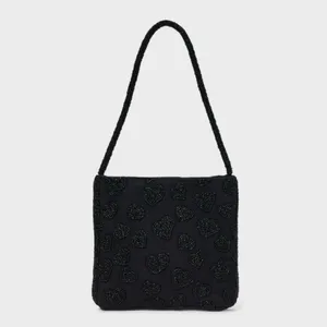 A New Day‎ Beaded Heart Shoulder Bag Black NWT thumbnail 5