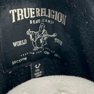 True Religion World Tour Zip Hoodie Women’s Large Black Buddha Graphic thumbnail 3