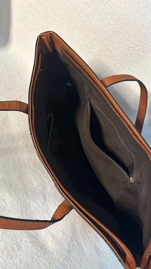 Elin & Paul Tote Bag/Brown Cowhide Print PU Leather Shoulder Bag thumbnail 3