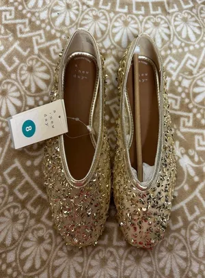 a new day Gold Sequin Ballet Flats thumbnail 1