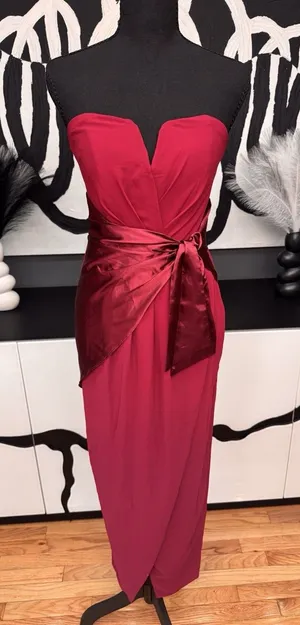 TFNC London Ollena Midi Dress Women's 8 Mulberry Purple Formal Cocktail NWT thumbnail 1