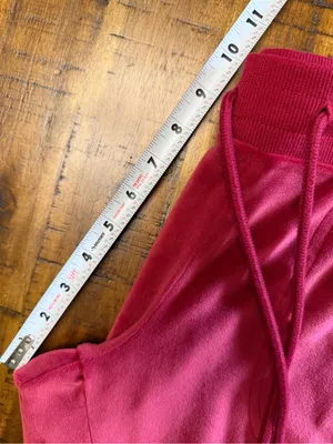 Women’s Burgundy Velour Jogger Pants size XS thumbnail 6